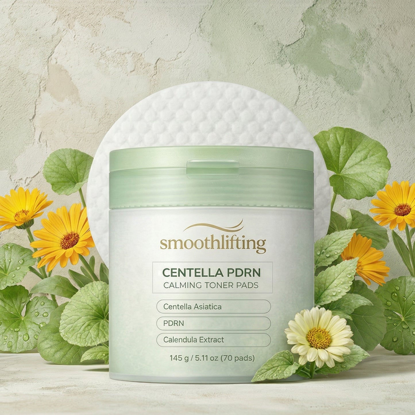Smoothlifting Centella PDRN Calming Toner Pads